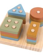 2Kids Toys Colourful Shape Sorter interaktív formaberakó játék 12m+ 17 db