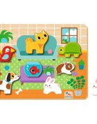 2Kids Toys Shape Puzzles interaktív formaberakó játék Pets 12 m+ 8 db
