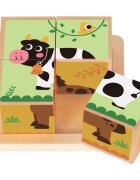 2Kids Toys Wooden Blocks Farm 2 fakocka fából készült 18m+ 4 db