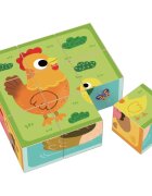 2Kids Toys Wooden Blocks Farm fakocka fából készült 12 m+ 9 db