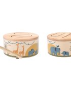 2Kids Toys Wooden Drum Safari zenélő játék 18m+ 1 db