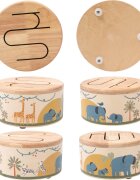 2Kids Toys Wooden Drum Safari zenélő játék 18m+ 1 db
