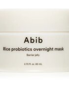 Abib Rice Probiotics Overnight Mask Barrier Jelly éjszakai arcmaszk az intenzív hidratálásért 80 ml
