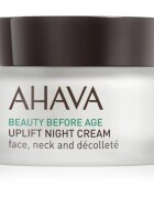 Ahava Beauty Before Age éjszakai liftinges kisimító krém arcra nyakra és dekoltázsra 50 ml