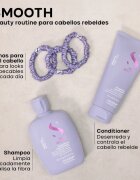 Alfaparf Milano Semi di Lino Smooth Duo Kit ajándékszett a rakoncátlan és töredezett hajra 3 db