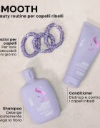 Alfaparf Milano Semi di Lino Smooth Duo Kit ajándékszett a rakoncátlan és töredezett hajra 3 db