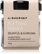 Almara Soap Face Green Clay & Turmeric tisztító arcmaszk zsíros és problémás bőrre 20 g