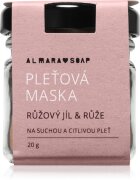 Almara Soap Face Pink Clay & Rose nyugtató arcmaszk a nagyon száraz és érzékeny bőrre 20 g