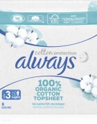Always Cotton Protection Night egészségügyi betétek parfümmentes 8 db