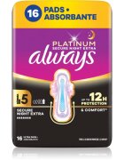 Always Platinum Night Extra Size 5 egészségügyi betétek éjszakára 16 db