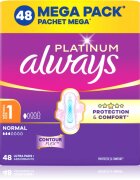 Always Platinum Normal Size 1 egészségügyi betétek szárnyakkal 48 db