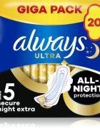 Always Ultra Secure Night Extra egészségügyi betétek 20 db