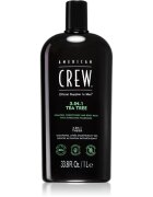 American Crew Hair & Body 3-IN-1 Tea Tree sampo kondicionáló és tusfürdő 3 in 1 uraknak 1000 ml
