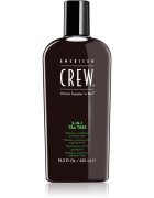 American Crew Hair & Body 3-IN-1 Tea Tree sampo kondicionáló és tusfürdő 3 in 1 uraknak 450 ml