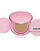 AMUSE Dew Power Vegan Cushion tartós alapozó sminkszivaccsal az élénk és kisimított arcbőrért árnyalat 04 Tan 15 g