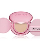 AMUSE Dew Power Vegan Cushion tartós alapozó sminkszivaccsal az élénk és kisimított arcbőrért árnyalat 1.5 Natural 15 g
