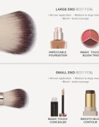 Anastasia Beverly Hills Impeccable Foundation & Face Brush kétvégű univerzális alapozó ecset 1 db