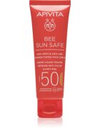 Apivita Bee Sun Safe Anti-Spot and Anti-Age Tinted Face Cream SPF50 védő tonizáló krém arcra SPF 50 árnyalat Tinted 50 ml