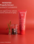 Apivita Bee Sun Safe Anti-Spot and Anti-Age Tinted Face Cream SPF50 védő tonizáló krém arcra SPF 50 árnyalat Tinted 50 ml