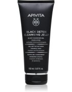 Apivita Cleansing Black Detox Cleansing Gel tisztító gél faszénnel az arcra és a szemekre 150 ml