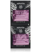 Apivita Express Beauty Brightening Face Mask Artichoke intenzív hidratáló maszk A.H.A.-val (Alpha Hydroxy Acids) 2x8 ml