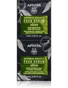 Apivita Express Beauty Exfoliating Face Scrub Olive intenzív tisztító peeling az arcra 2 x 8 ml