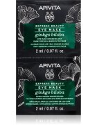 Apivita Express Beauty Eye Mask Gingko Biloba szem maszk a duzzanatokra és a sötét karikákra 2x2 ml