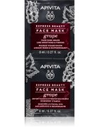 Apivita Express Beauty Firming Face Mask Grape ránctalanító és feszesítő arcpakolás 2x8 ml