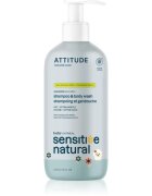 Attitude Sensitive Natural Baby Oatmeal Sampon és lemosó 2 az 1-ben az érzékeny bőrre gyermekeknek 473 ml