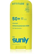 Attitude Sunly Kids Mineral Sunscreen Stick SPF 50+ ásványi védőkrém arcra és testre stift gyermekeknek 60 g