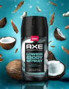 Axe ​Coconut & Sandalwood testápoló spray az intim részekre 100 ml