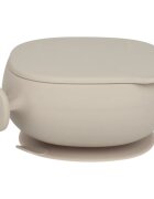 B.Box Silicone Bowl szilikon tálka kupakkal Beige 300 ml