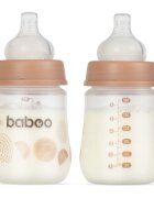 Baboo Anti-colic Feeding Bottle antikólikás cumisüveg gyermekeknek születéstől kezdődően Au Naturale 0 m+ 1 db
