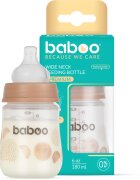 Baboo Anti-colic Feeding Bottle antikólikás cumisüveg gyermekeknek születéstől kezdődően Au Naturale 0 m+ 1 db