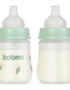 Baboo Anti-colic Feeding Bottle antikólikás cumisüveg gyermekeknek születéstől kezdődően Peachy Keen 0 m+ 1 db