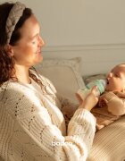 Baboo Anti-colic Feeding Bottle antikólikás cumisüveg gyermekeknek születéstől kezdődően Peachy Keen 0 m+ 1 db