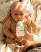 Baboo Anti-colic Feeding Bottle antikólikás cumisüveg gyermekeknek születéstől kezdődően Peachy Keen 0 m+ 1 db