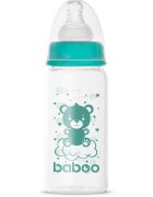 Baboo Anti-colic Glass Feeding Bottle Narrow Neck cumisüveg üvegből 0m+ 1 db