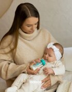 Baboo Anti-colic Glass Feeding Bottle Narrow Neck cumisüveg üvegből 0m+ 1 db