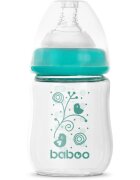 Baboo Anti-colic Glass Feeding Bottle Wide Neck cumisüveg üvegből 0m+ 1 db