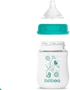 Baboo Anti-colic Glass Feeding Bottle Wide Neck cumisüveg üvegből 0m+ 1 db