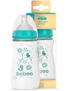 Baboo Anti-colic Glass Feeding Bottle Wide Neck cumisüveg üvegből 3m+ 1 db