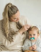 Baboo Baby Hair Brush and Comb Set szett hajra gyermekeknek születéstől kezdődően Beige 2 db