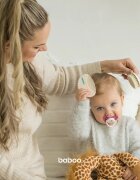 Baboo Baby Hair Brush and Comb Set szett hajra gyermekeknek születéstől kezdődően Beige 2 db