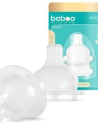 Baboo Premium Silicone Teat Medium Flow etetőcumi 3m+ 2 db