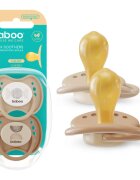Baboo Soothers Round Latex with Case cumi Au Naturale 0-6 m 2 db