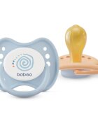Baboo Soothers Round Latex with Case cumi Blue Haze 6-12 m 2 db