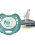 Baboo Soothers Silicone Orthodontic with Case cumi Lagoon Fiesta 6-12 m 2 db