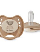Baboo Soothers Silicone Symmetrical with Case cumi Au Naturale 0-6 m 2 db