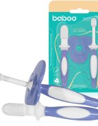 Baboo Toothbrush Set fogápoló készlet újszülötteknek Blue Haze 6m+ 3 db
